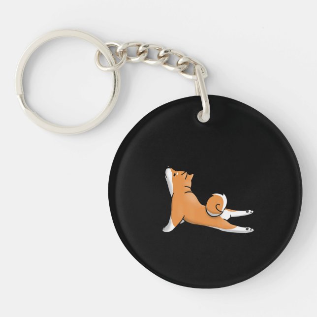 Cute shiba inu hund | Yyoga pose | födelsedagspres (Framsidan)