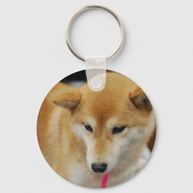 Cute Shiba Inu Keychain Nyckelring (Framsida)