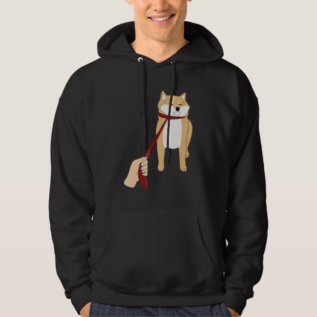 Cute Shiba Inu Nope - Doge Meme Hoodie (Framsida)