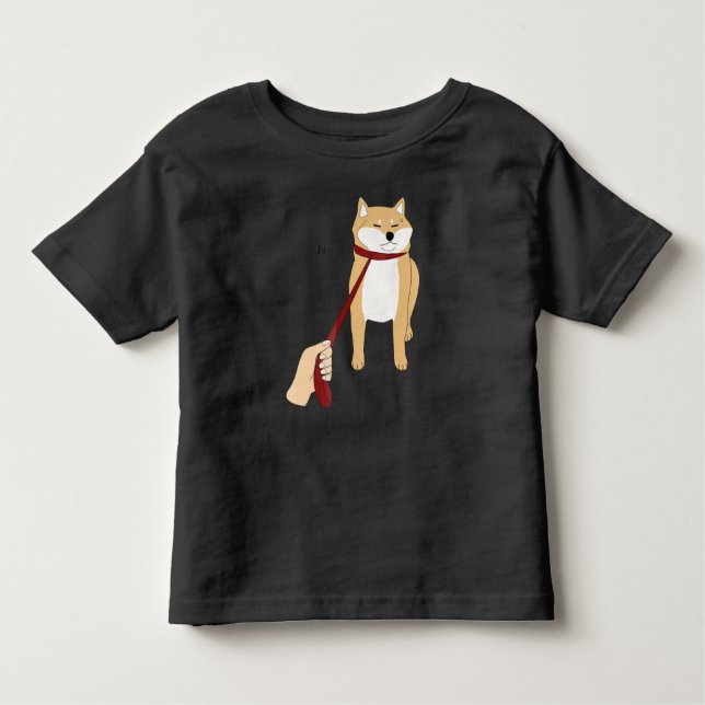 Cute Shiba Inu Nope - Doge Meme T Shirt (Framsida)
