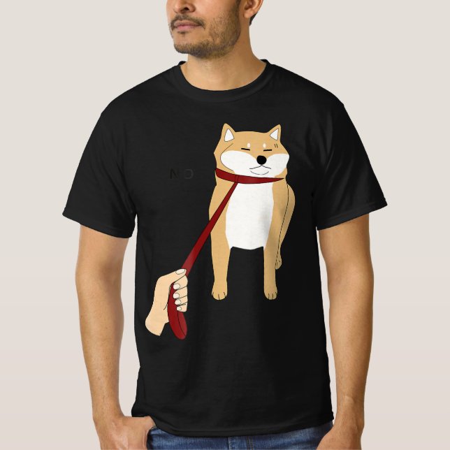 Cute Shiba Inu Nope - Doge Meme T Shirt (Framsida)