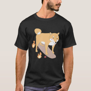 Cute Shiba Inu Skate Shirt Doggo Meme - dess lykta T