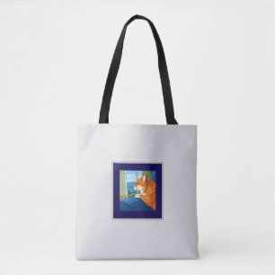 Cute shiba inu tittar vid Mt. Fuji Tote Tygkasse