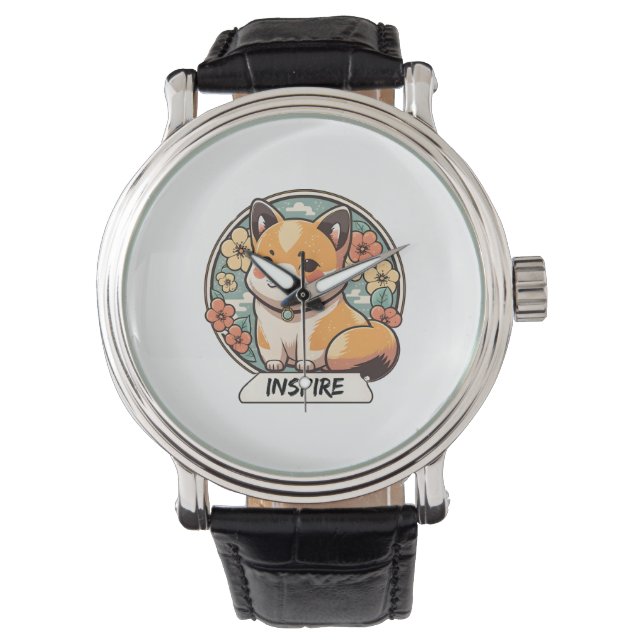 Cute Shiba Inu Valp Armbandsur (Framsida)