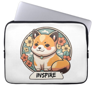 Cute Shiba Inu Valp Laptop Fodral