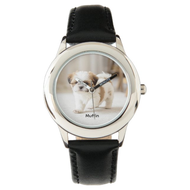 Cute Shih Tzu Barn Personlig Armbandsur (Framsida)