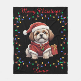 Cute Shih Tzu Fleece Blanket