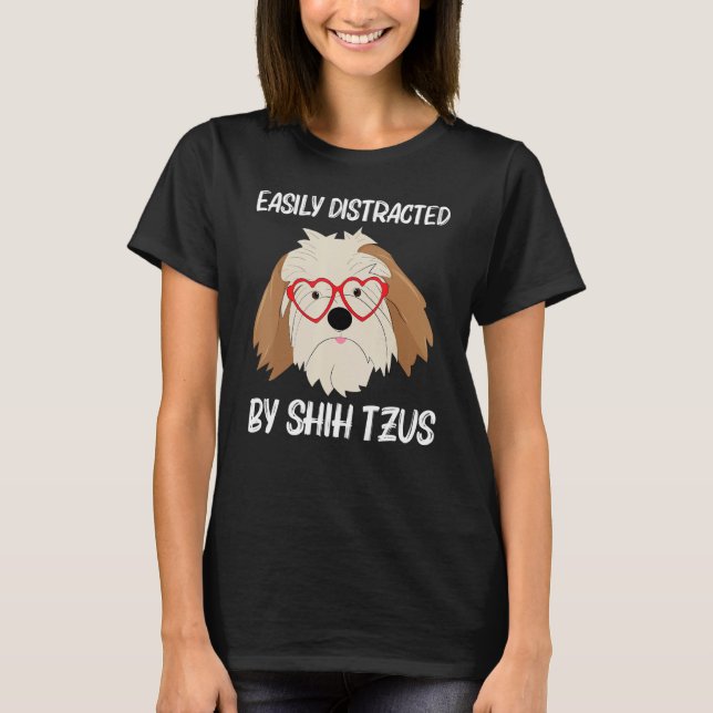 Cute Shih Tzu For Men Women Toy Doggie Breed T Shirt (Framsida)