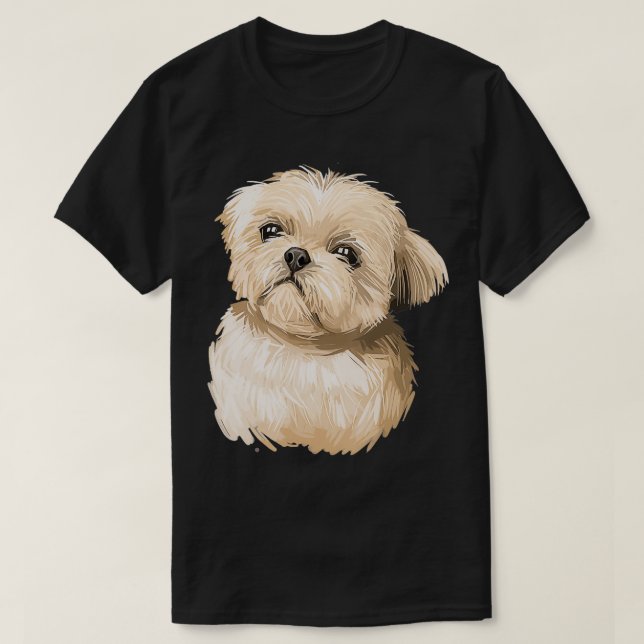 Cute Shih Tzu Hund Animal Pet Gifts T Shirt (Design framsida)