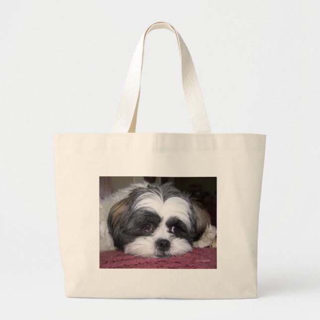 Cute Shih Tzu Hund Jumbo Tygkasse (Framsidan)