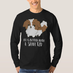 Cute Shih Tzu Hundägare har bättre liv med S T Shirt