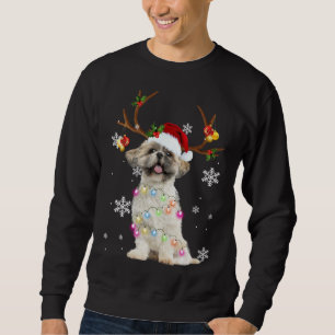 Cute Shih Tzu julrener, Ljus Lång Ärmad Tröja