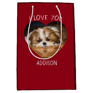 Cute shih tzu kärlek Valentine hjärtfoto