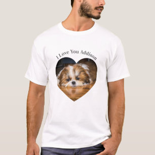 Cute shih tzu kärlek Valentine hjärtfoto T Shirt