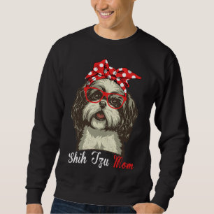 Cute Shih Tzu Mamma för Women Manar Shih Tzu Hund Lång Ärmad Tröja