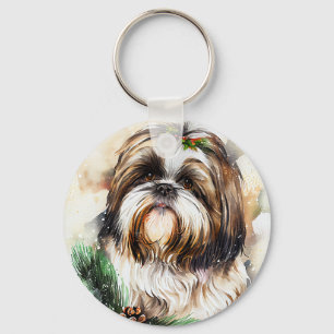 Cute Shih Tzu Nyckelring