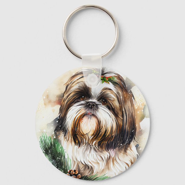 Cute Shih Tzu Nyckelring (Framsida)