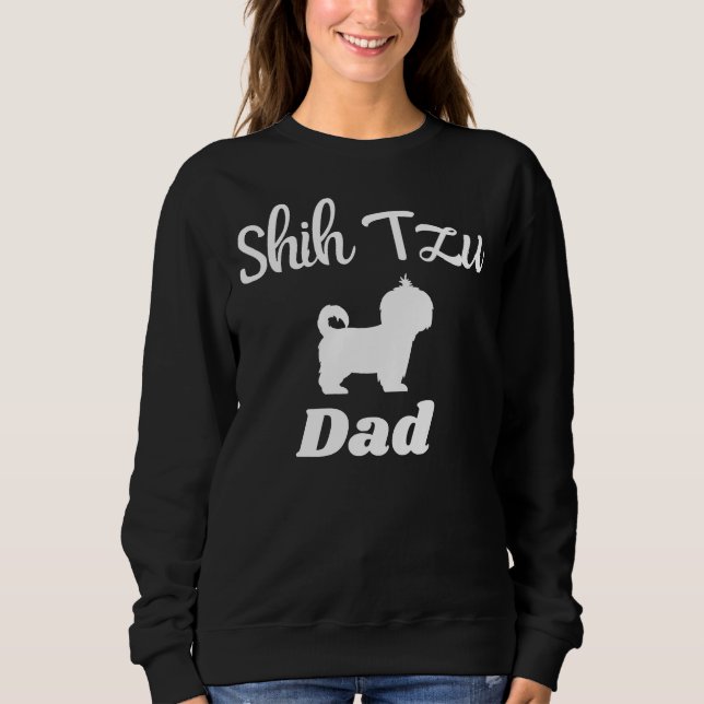 Cute Shih Tzu Pappa Hund T Shirt (Framsida)