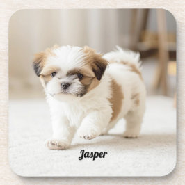 Cute Shih Tzu Personlig Beverage Coaster Set Underlägg