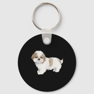 Cute Shih Tzu Puppy Nyckelring