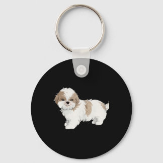 Cute Shih Tzu Puppy Nyckelring