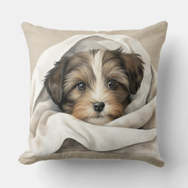 CUTE SHIH TZU PUPPY UNDER BLANKET KUDDE