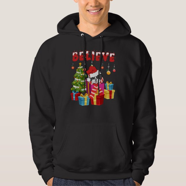 Cute Shih Tzu Santa Hoodie (Framsida)