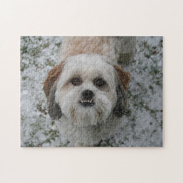Cute Shih Tzu Underbett Puzzle Pussel (Horisontell)