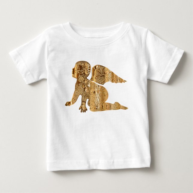 Cute Shiny Golden Little Baby Angel Tee (Framsida)