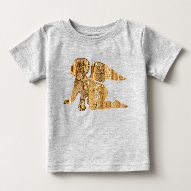 Cute Shiny Golden Little Baby Angel Tee (Framsida)
