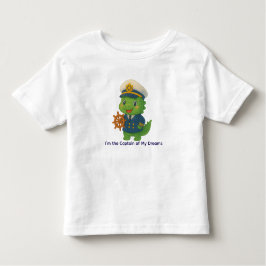 Cute Ship Captain Dinosaur – Dino Jobs T Shirt