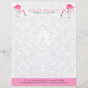 Cute Shock rosa Flamingo Illustration Brevhuvud