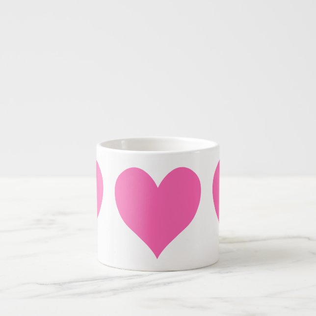 Cute Shock rosa Heart Espressomugg (Framsidan)