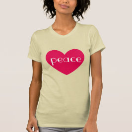 Cute Shock rosa Heart-fredsmeddelande T Shirt