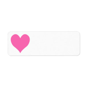 Cute Shock rosa Heart Returadress Etikett