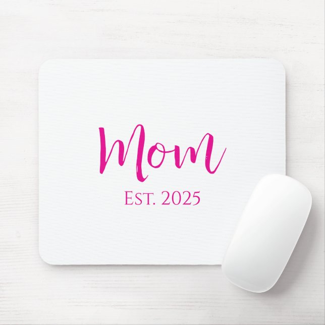 Cute Shock rosa Script New mamma Mors dag Musmatta (Med mus)