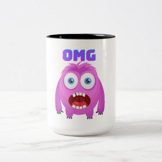 Cute Shocken Monster Mugg - Funny OMG Tecknad Desi