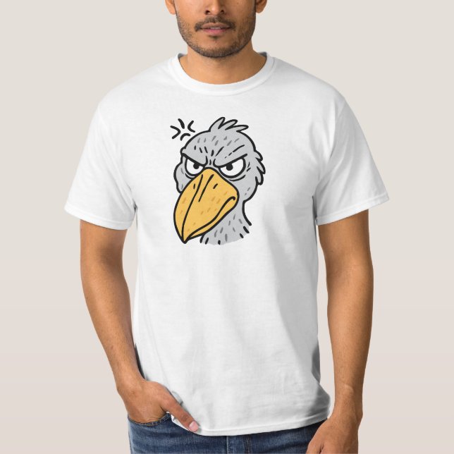 Cute Shoebill Stork Bird T Shirt (Framsida)