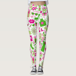 Cute Shopping-tillbehör Leggings