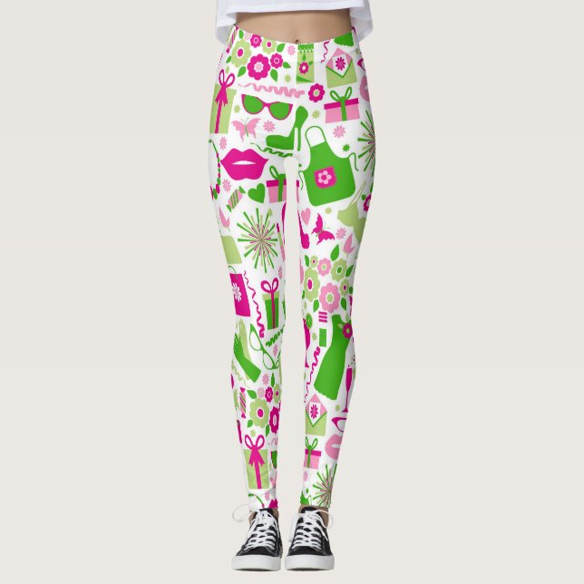Cute Shopping-tillbehör Leggings (Framsida)