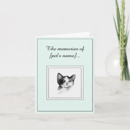 Cute Shorthair Cat Sympathy Card Kort