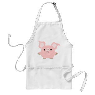Cute Shorty Tecknad Gris Apron Förkläde