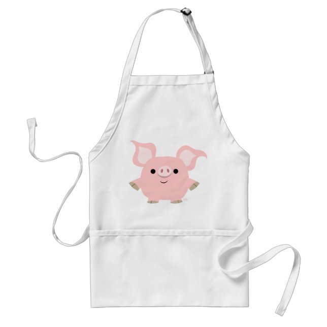 Cute Shorty Tecknad Gris Apron Förkläde (Framsidan)