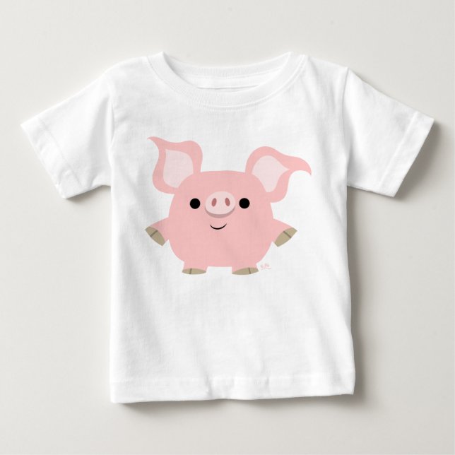 Cute Shorty Tecknad Gris Baby T-Shirt (Framsida)