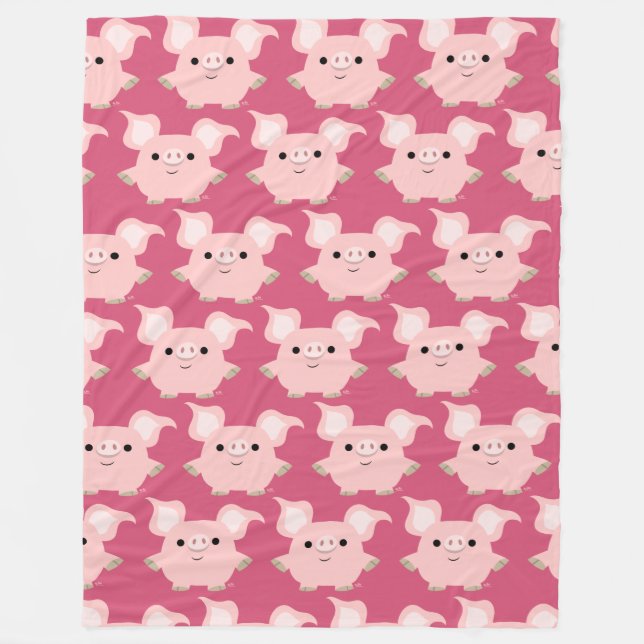 Cute Shorty Tecknad Gris Fleece Blanket (Framsidan)
