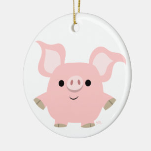 Cute Shorty Tecknad Gris Ornament