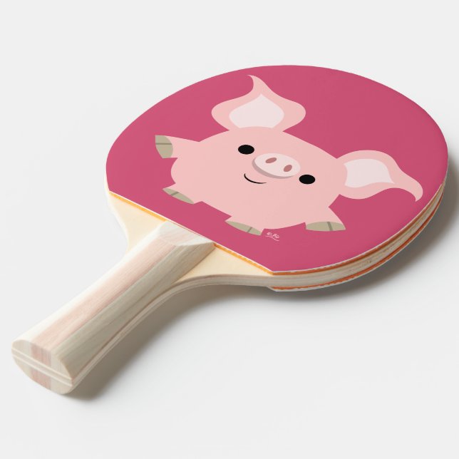 Cute Shorty Tecknad Gris Ping Pong Paddle Pingisracket (Frontvinkel)