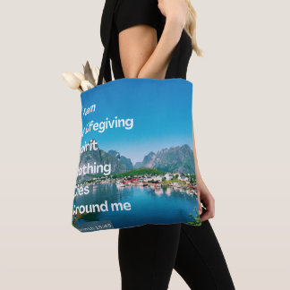 Cute Shoulder Togo Bag Bag med skript Tygkasse