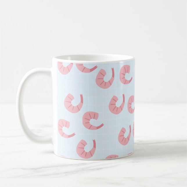 Cute Shrimp Caffe Mugg (Vänster)