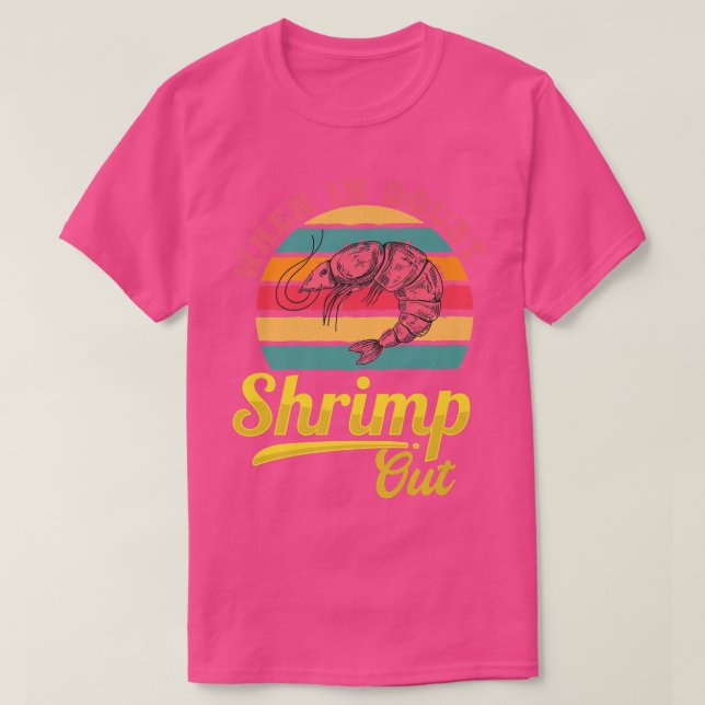 Cute Shrimp Seafood Shellfish Shrimp Älskare Gift  T Shirt (Design framsida)